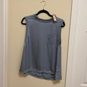 Silk blue blouse